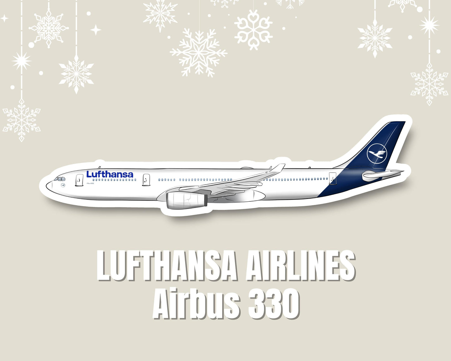 Airbus 330 Lufthansa Airlines Sticker