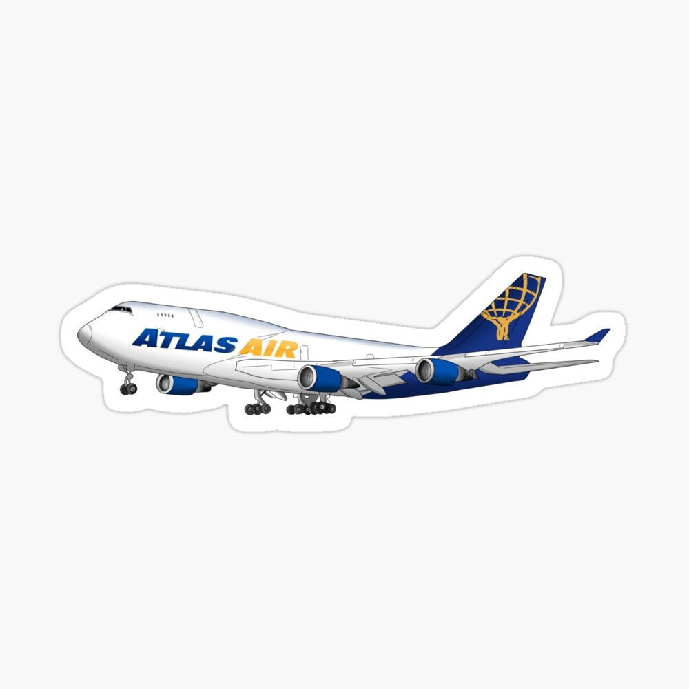 Boeing 747 Airplane Sticker