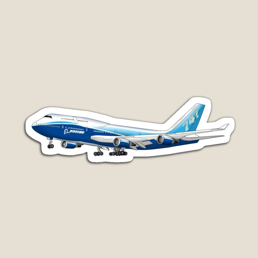 Boeing 747 Airplane Sticker