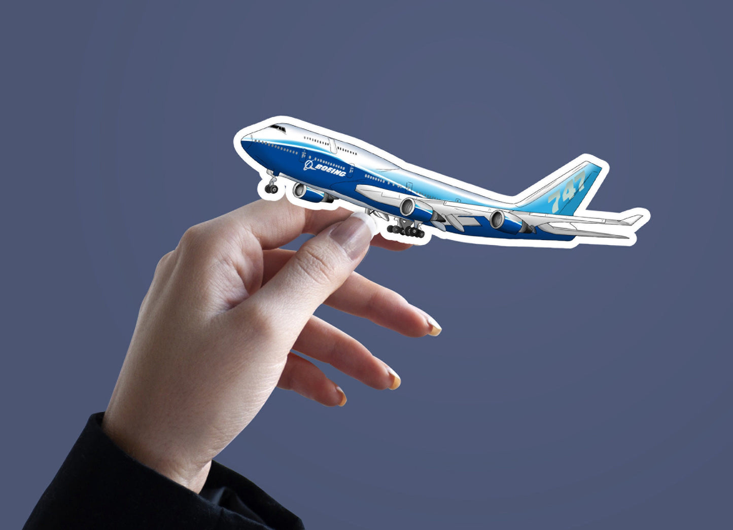 Boeing 747 Airplane Sticker