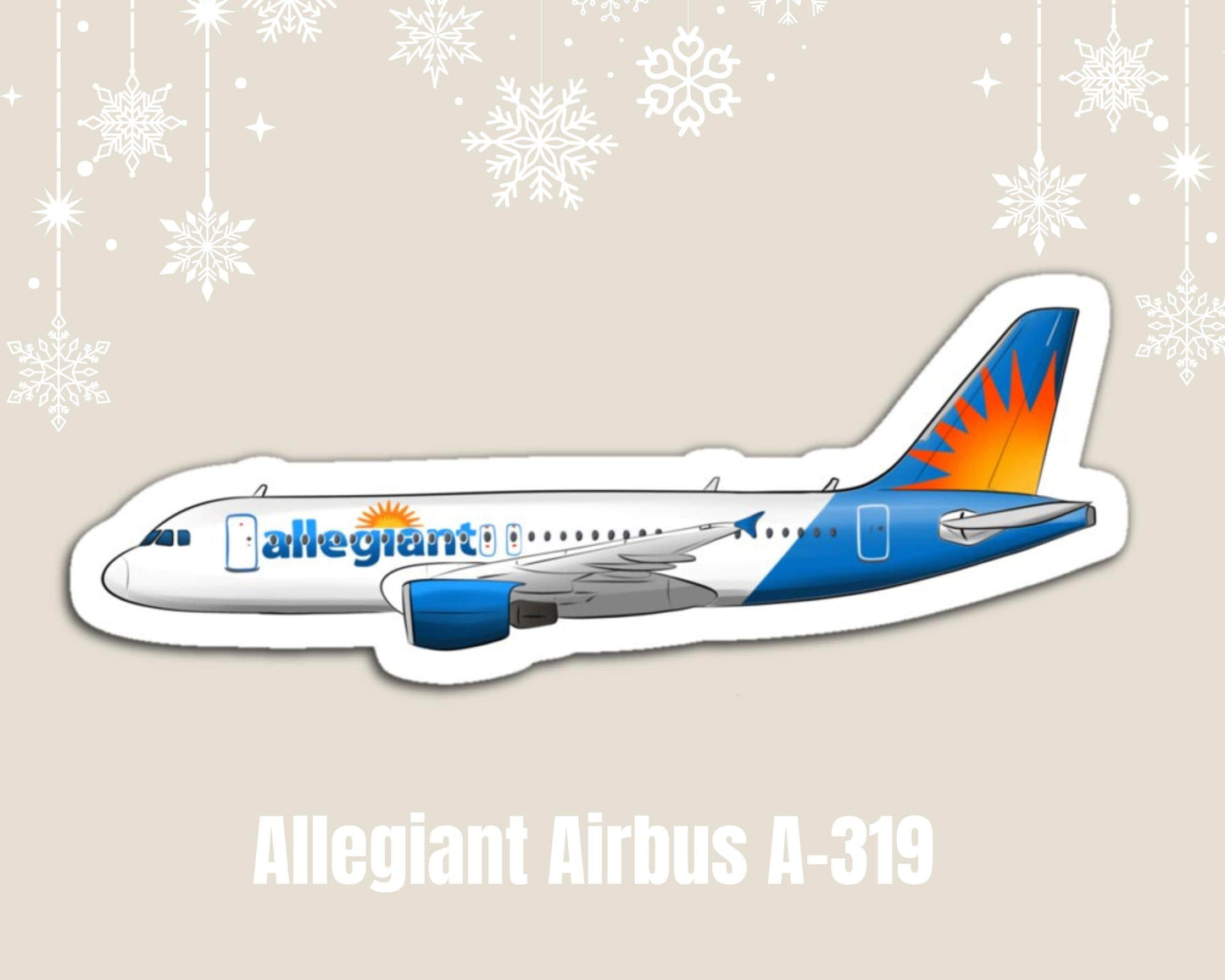 Allegiant Airlines Airbus 319 Aviation Sticker