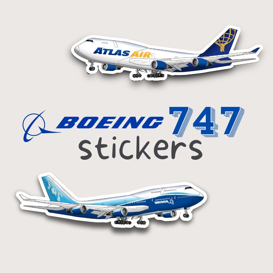 Boeing 747 Airplane Sticker