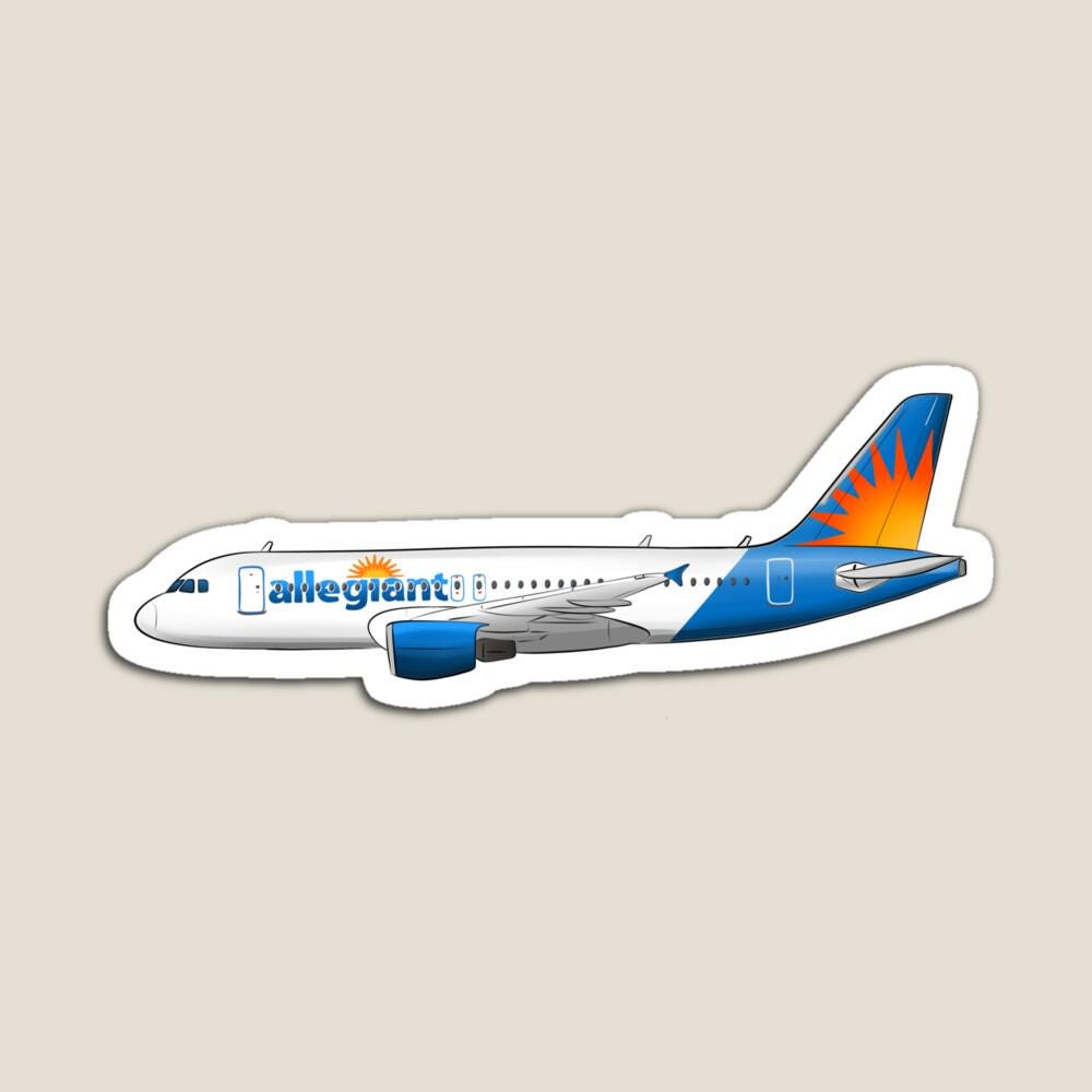 Allegiant Airlines Airbus 319 Aviation Sticker